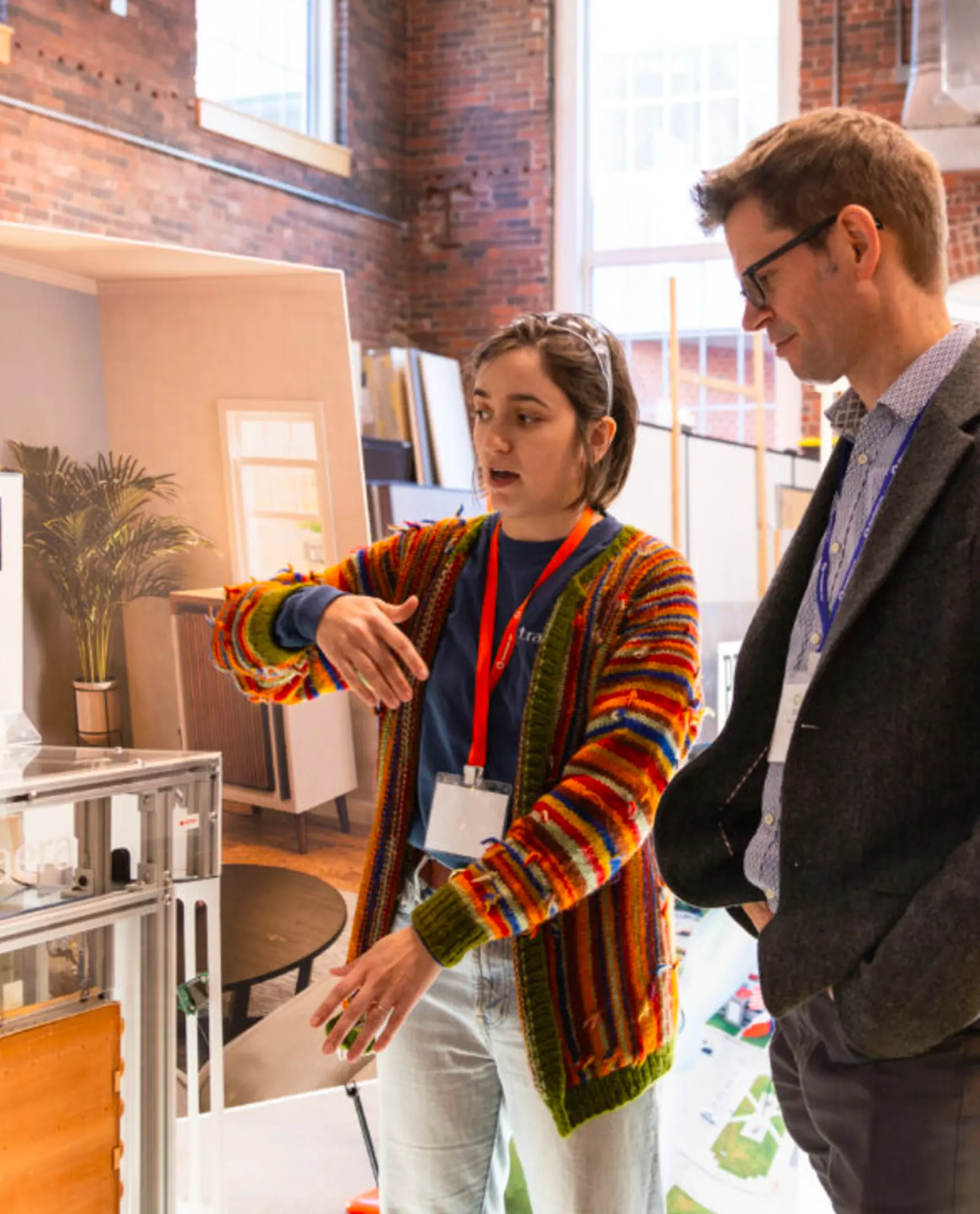 Greentown members collaborating in the lab